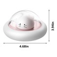 thumbnail image 3 of Rechargeable LED Night Light | Cute Kawaii Cat Lamp - Touch Control | 3-Stage Dimmable | Timer | Portable | Battery Powered | Soothing Nursery Decor | Blue Green | 11.9x11.9x10cm, 3 of 7