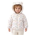 thumbnail image 5 of Enyan Baby Winter Puffer Jacket Toddler Boys Girls Bear Ears Hooded Zipper Up Outerwear Coats, 5 of 8