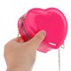 thumbnail image 5 of Rosy Heart Shaped Coin Purse for Women with Mini Small Zipper Pouch, 5 of 5