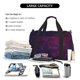 thumbnail image 5 of Fotbe Black Dark Blue Purple Bolsa de Viaje con Estampado, Bolsa de Fin de Semana para Mujer con Compartimento para Zapatos, Bolsa de Gimnasio con Bolsillo Húmedo, 5 of 7