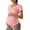 Pink, variant on Lightweight Maternity Shirts Short Sleeve V Neck Pregnancy Workout Tops Side Ruched Stretchy Yoga Lounge Tees