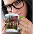 thumbnail image 2 of 3dRose, Converse College, Spartanburg, SC (Vintage Views), 15oz Two-Tone Green Mug, 2 of 7
