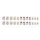 thumbnail image 4 of 24 Pcs French Tip Press On Nail Short False Nail Cats Eye Stick on Nail Autumn Winter Acrylic Nail for Party, 4 of 4