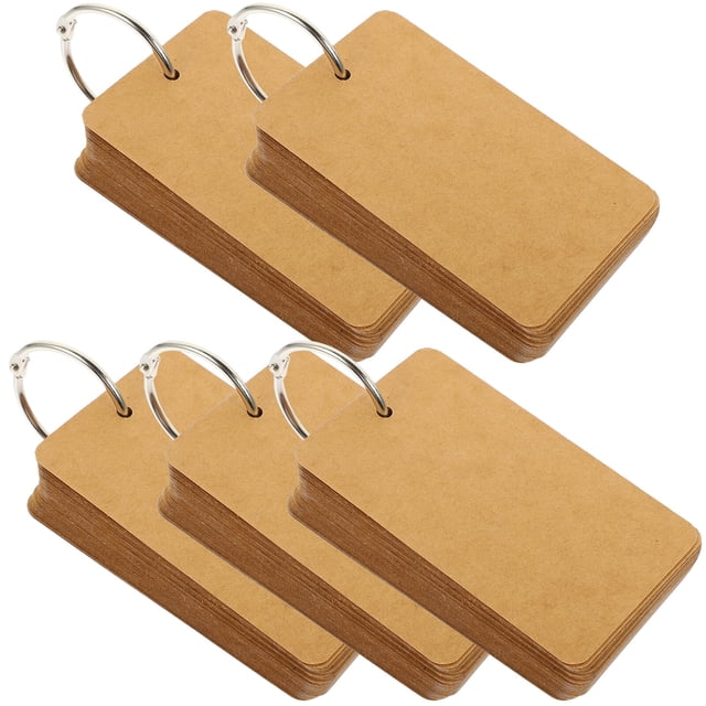 5Pcs Memory Blank Cards Learning Flash Cards School Index Cards Office Blank Cards Kids Note Cards