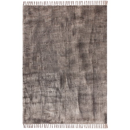 Casavani Black Cotton Durries Bohemian Carpets Outdoor Yoga Mat 2.6x8 Feet