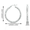 thumbnail image 5 of Tilo Jewelry .925 Sterling Silver Hand Engraved Round Hoop Earrings | 1.2 Inch | Women & Unisex, 5 of 5