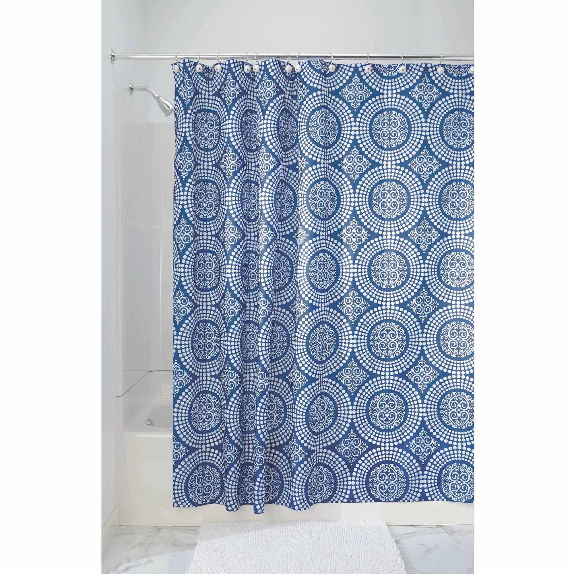 InterDesign Medallion Fabric Shower Curtain, Various Sizes ... InterDesign Medallion Fabric Shower Curtain, Various Sizes ...