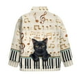 thumbnail image 5 of Uourmeti Music Note Black Cat Quarter Zip Up Sweatshirts for Girls Teens Half Zipper Pullover Sweatshirts Soft Lightweight Comfy Casual Fall Winter Size 9-10, 5 of 7