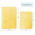 thumbnail image 3 of Set of 2 Clara Clark Bath Mat Bathroom Rug - Absorbent Memory Foam Bath Rugs - Non-Slip, Cozy Microfiber Bathrug, Plush Shower, Toilet Bathmats - Mellow Yellow - Large Size 20"x32" Small Size 17”x24”, 3 of 6