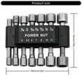 thumbnail image 5 of 9/14Pcs Driver Hexagonal Power Nut Driver Drill Bit Tool Socket Wrench Set, 5 of 15