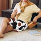 thumbnail image 5 of Fotbe Brown Black Cow Pantalones Cortos de Pijama para Hombre, Ropa de Dormir, Pantalones de Pijama Cortos para Hombre-X-Large, 5 of 6