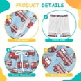 thumbnail image 3 of joogoo Cartoon Fire Truck Blue Boys Swim Trunks Beach Swimsuit Shorts Boxer 4T, 3 of 8