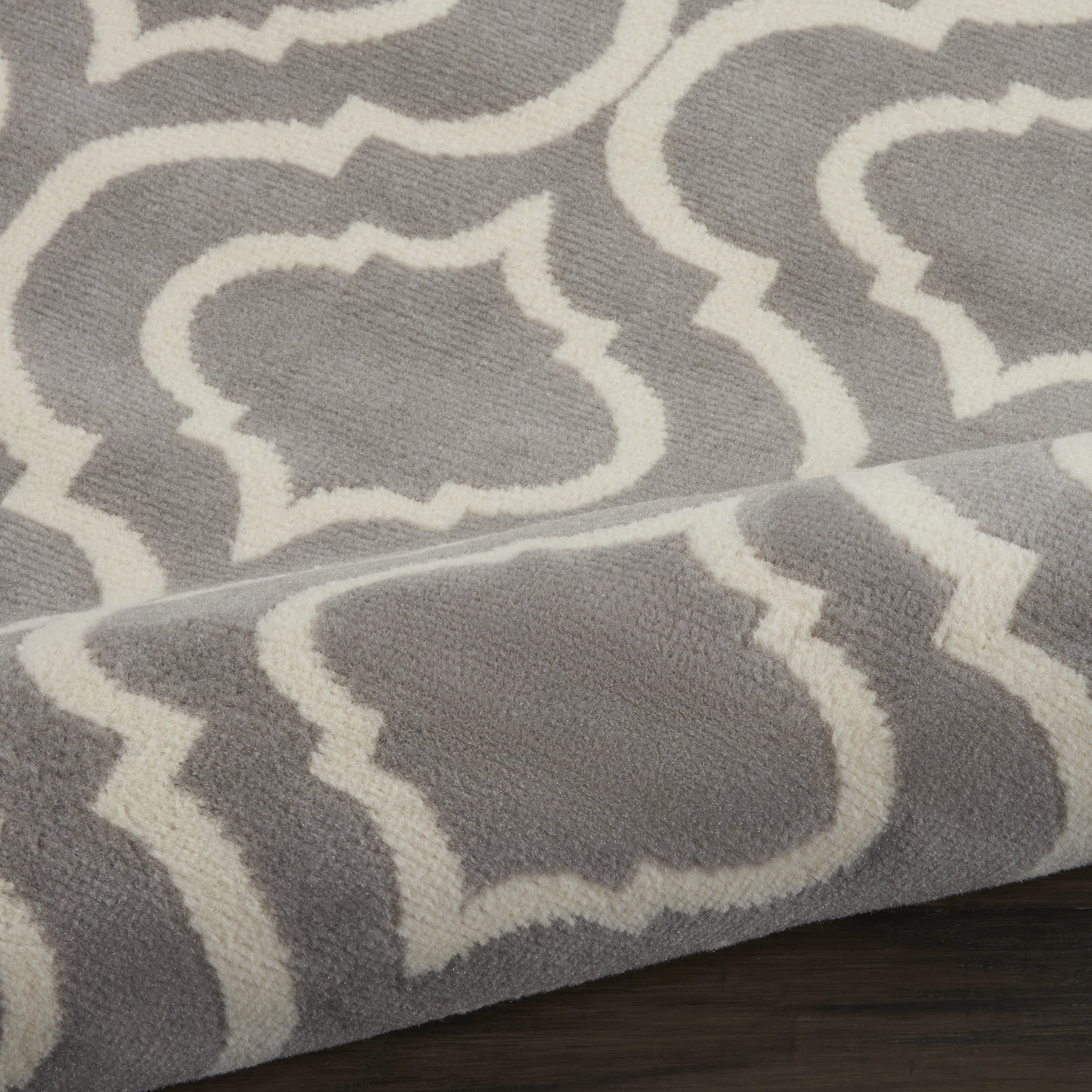 Nourison Bliss Transitional Moroccan Grey 7'10" x 9'10" Area Rug, (8' x 10')