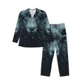 thumbnail image 1 of Balery Moody Ram Portrait Pijama para Hombre de Dos Piezas con Manga Larga, Conjunto de Dormir y Descanso Suave con Bolsillos-Large, 1 of 7