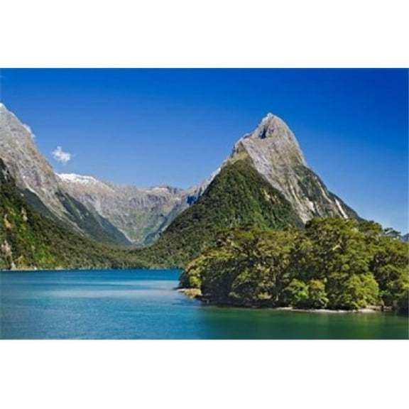 Mitre Peak Milford Sound South Island New Zealand Poster Print by Jaynes Gallery - 25 x 17 in.