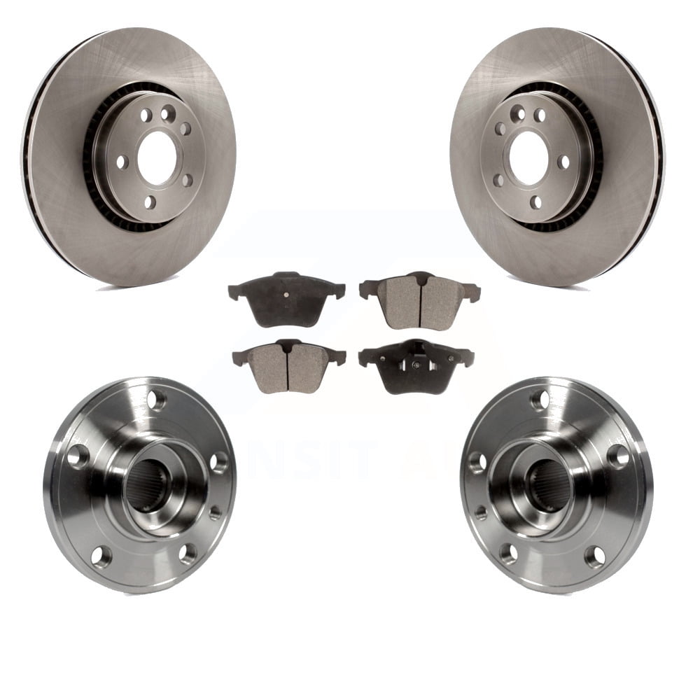 Front Hub Bearing Assembly With Disc Brake Rotors And SemiMetallic