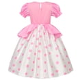 thumbnail image 2 of EleFairy Girls Pink Polka Dot Princess Costume Dress Up Outfits with Hat (3T/100), 2 of 6