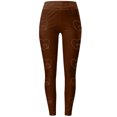 thumbnail image 3 of Jjayotai Women Stretchy Leggings, Love Football Tights, Buttery Soft Inseam Gym Yoga Pants, Cozy Stylish Tights Coffee XXL, 3 of 3