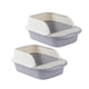 thumbnail image 1 of 2xPet Toilet Pan Caja De Arena Para Gatos Para Caja De Arena Suministros Pequeños Animales Gris Yuyangstore none, 1 of 8