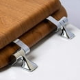 thumbnail image 5 of Mayfair 19601CP Toilet Seat with Chrome Hinges, Elongated, Natural Oak, 5 of 6