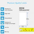 thumbnail image 2 of GREENCYCLE 1 Roll (1000 Labels/Roll) Medium White Multipurpose Label Compatible for Dymo 30334 2-1/4"(57mm) x 1-1/4"(32mm) LabelWriter Printer,BPA Free, 2 of 5