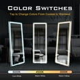 63"x16" Modern LED Floor Mirror Aluminum Alloy Frame Full Length Mirror ...