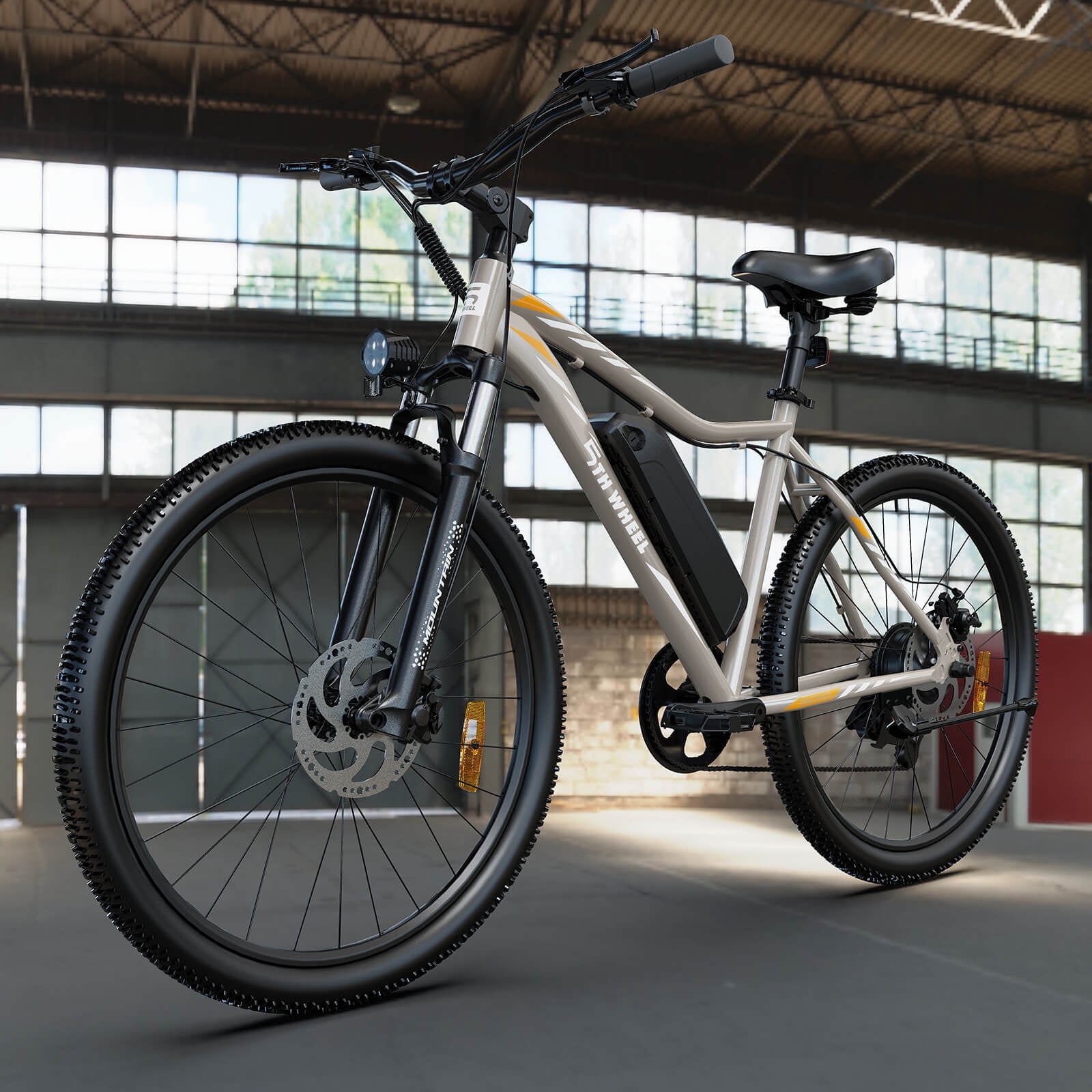 5TH WHEEL WLB17 26" Electric Bike for Adult, 500W Peak Electric Bike with 36V 10.4Ah Removable Battery, Electric Bicycle with 7 Speed, UL2849
