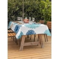 thumbnail image 3 of Outdoor Tablecloth with Umbrella Hole for Patio/Picnic/Party/Camping, Watercolor Dandelion Waterproof Table Cloth Rectangle Table Cover Washable, Modern Minimalist Floral Pattern (60"x 120"), 3 of 9