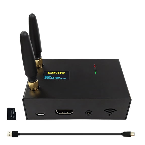 MMDVM Duplex Hotspot V1.5.2 Dual Hat with Module OLED Display WiFi Ethernet Aluminum Case Supports DMR D-Star YSF P25 NXDN Dual Time Slot for Raspberry Pi Model 2b