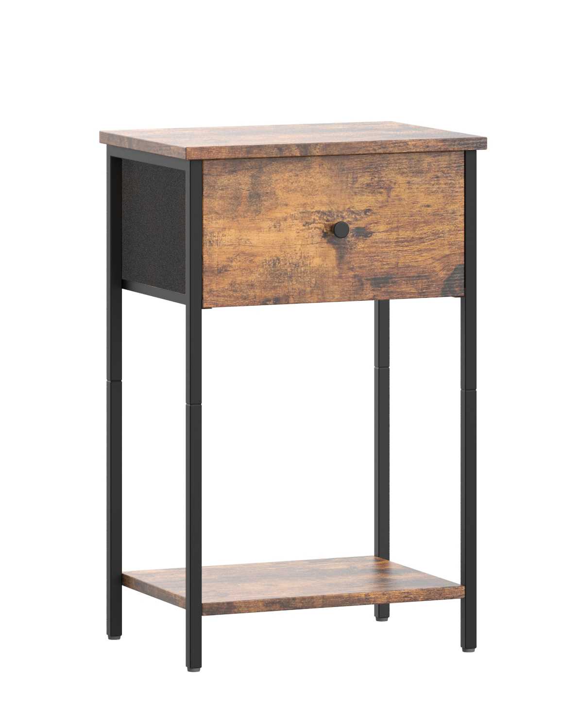 VASAGLE Nightstand with Drawer, End Table, Bed Side Table, Small Table, Tall Night Stand with