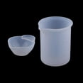 thumbnail image 6 of 12 Pieces clear silicone reusable mixing cup 100ml measuring cups liquid epoxy, 6 of 8