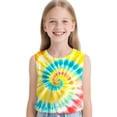 thumbnail image 3 of TIREOW Children Boys and Girls Neon Tie Dye Tank Tops Cute Animal Print Funny Crew Neck Sleeveless Undershirt, 3 of 8