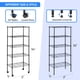 thumbnail image 2 of Estantería HealSmart HealSmart, resistente, 5 niveles, 54 cm de alto, cromada, 2 of 6