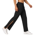 thumbnail image 2 of Mens Sweatpants Tear Away Basketball Pants with 2 Side Zippers Open Down Sweatpants for Men Color Black Size XXL, 2 of 5