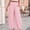 Pink, variant on JFGHDG Womens Polka Dot Wide Leg Pants Summer Boho Beach Vacation Elastic Waist Palazzo High Waist Casual Lounge Pants with Pockets Beige L