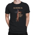thumbnail image 2 of Patriotic Faith Cross Design Men's Black T-shirt, 2 of 3