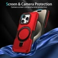 thumbnail image 5 of TECH CIRCLE Case for iPhone 13 Pro Max 2021, Premium Plastic/TPU Hard Case with Sturdy View Kickstand Military Drop Shockproof Protective Rugged Slim Back Cover Shell for iPhone 13 Pro Max,Red, 5 of 9