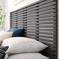 thumbnail image 7 of Wall Mount Headboard, King, Dark Grey Gray, Wood, Mid Century Bedroom, Modern Contemporary HB35760, 7 of 7