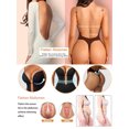 thumbnail image 5 of Sveltors Black Thong Shapewear Bodysuit for Women Tummy Control Plus Size Plunge Backless Body Shaper Fajas, 5 of 6