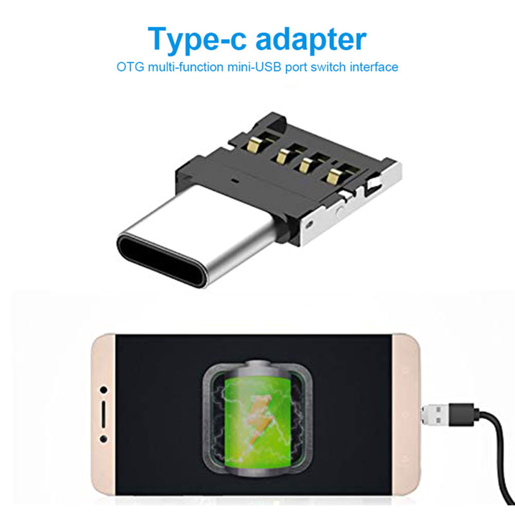 USB Interface to Type-C Adapter Micro-Transfer Interface for Data Cables Card Reader Type-C Adapter Compatible with Any Laptop/Tablet/Smart Phone OTG Multi-Function Converter