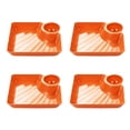 thumbnail image 4 of 4 platos para dumplings con platillo para mojar, platos para servir, platos de frutas y platos para aperitivos. Naranja, 4 of 9
