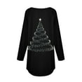 thumbnail image 5 of asdoklhq Christmas V Neck Sweaters for Women Casual Long Sleeve Round Neck Pullover Loose Blouse Ethnic Style Printed ShirtsTops Black S, 5 of 5