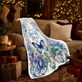 thumbnail image 3 of Serene Butterfly Floral Watercolor Print Choose Beautiful Days, Cozy Friendship Quote Scene, Warm Flannel Blanket for Living Room and Reading Nook, Art Lovers Friendship Gift, Artistic Home Decor, 3 of 9