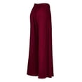 thumbnail image 2 of Made by Johnny Women's Pleated Wide Leg Palazzo Pants with Drawstring ONESIZE WINE, 2 of 6