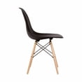 thumbnail image 2 of Nicer Furniture Eiffel Style Dining Chairs with Wooden Legs, Black (Set of 4), 2 of 5