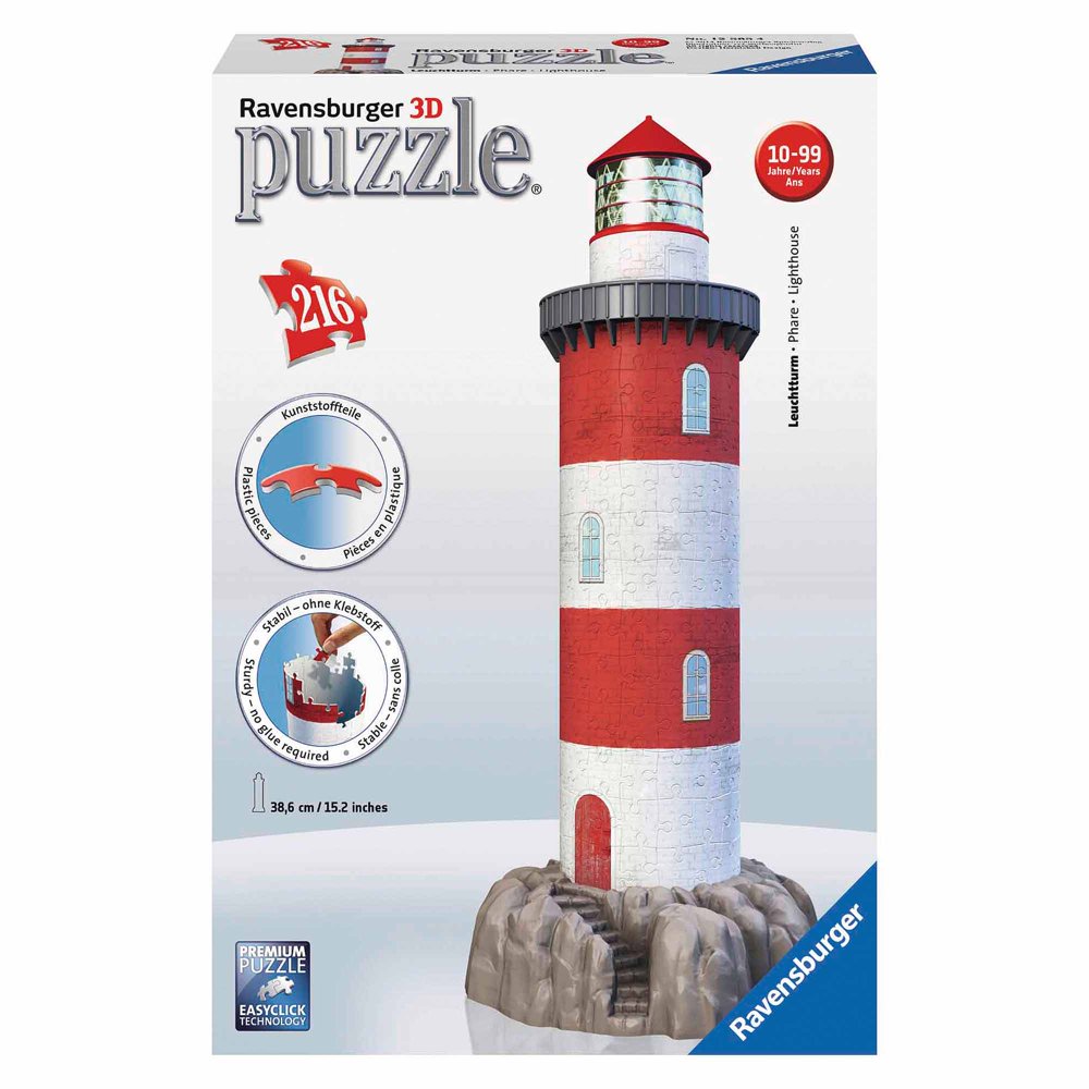 Coastal Lighthouse 3D Puzzle, 216 Pieces