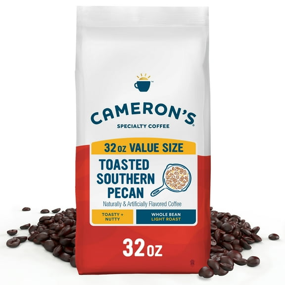 Cameron's Coffee Toasted Southern Pecan Light Roast Whole Bean Coffee - 32 oz