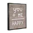 thumbnail image 3 of Stupell You + Me = Happy Equation Romance Inspirational Painting Black Floater Framed Art Print Wall Art, 3 of 6