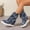 Blue, variant on KEVCHE Women's Slip on Ankle Boots, Fall Winter Denim Round Toe Platform Side Zipper Short Boots with Breathable Lining, Trendy Boots for Daily Wear
