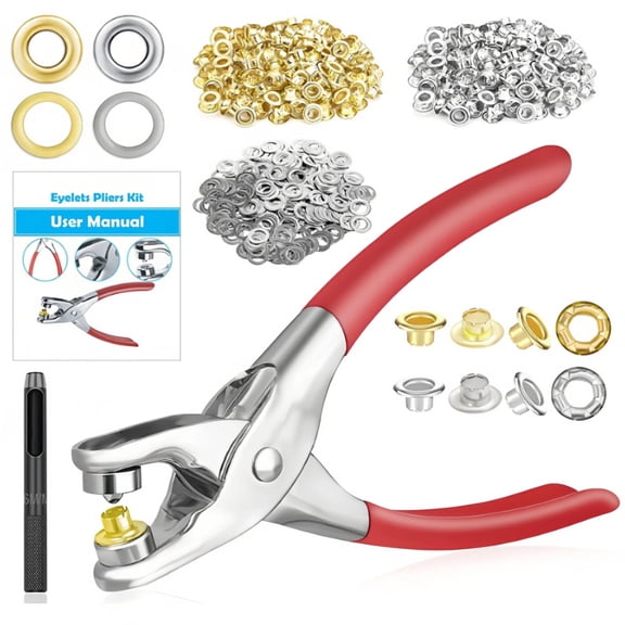 STORGENER Snap Button Kit, Craftsmanship DIY 400 Sets Metal Snap Button Kit, Fastener Pliers Press Tool Kit for Sewing and Crafting (2 Colors, 6mm)